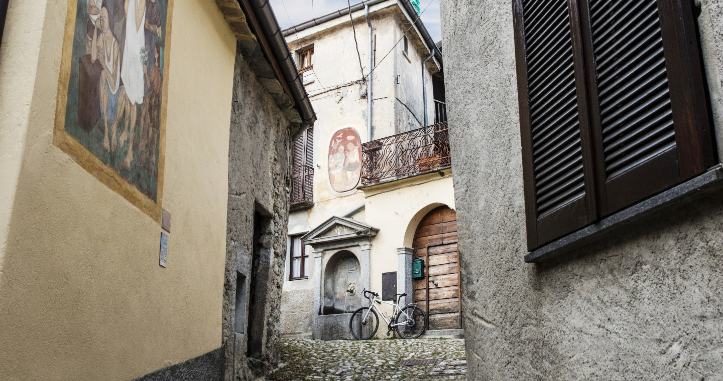 Painted village Arcumeggia, the country of painters, Varese.