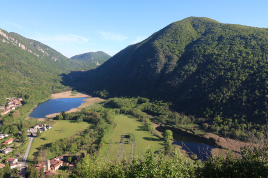 Il panorama del lago di Ganna